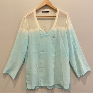 Gypsy05 Aqua Ombre Silk Tunic